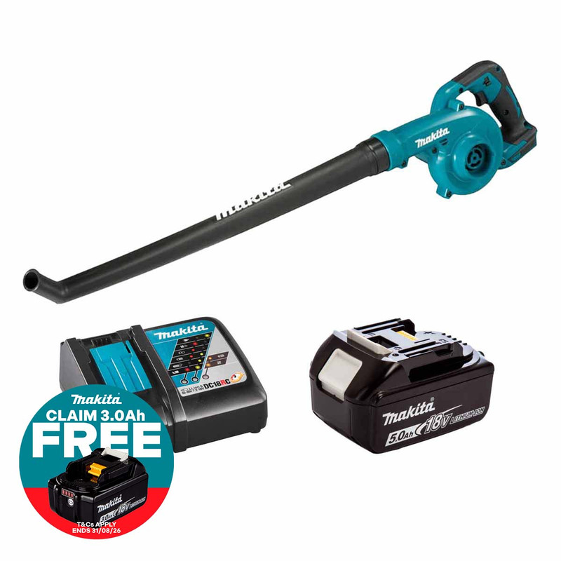 Makita DUB186Z LXT 18V Cordless Blower with 1x 5.0Ah Battery & Fast Charger
