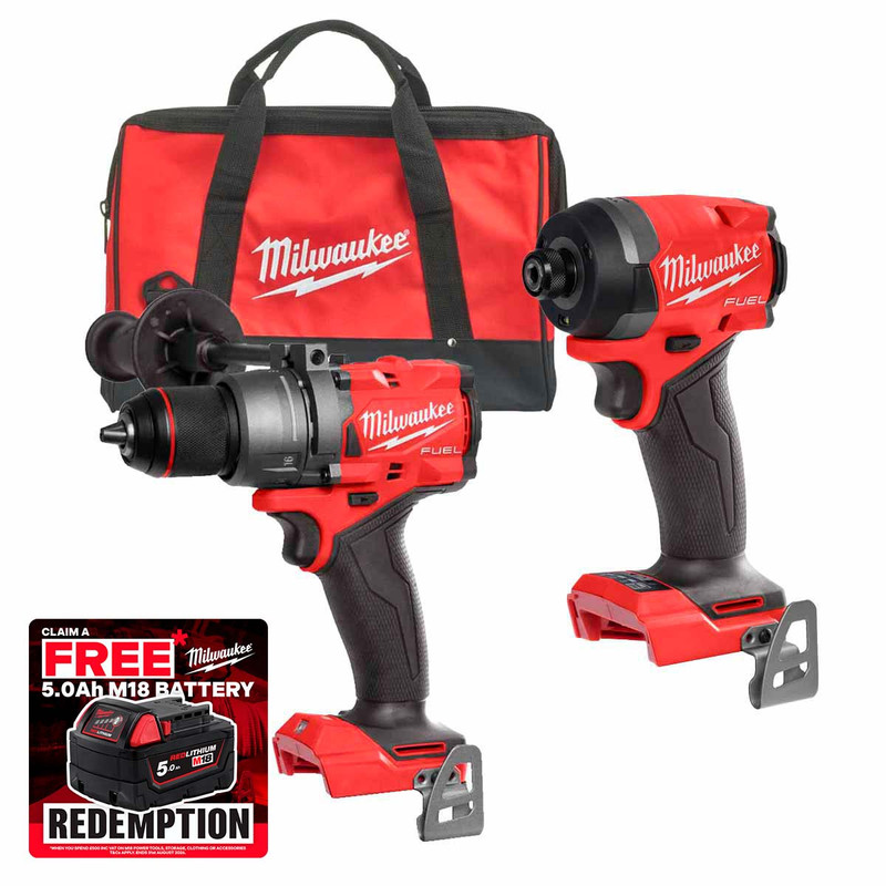 Milwaukee M18 FPD3 Percussion Drill & FID3 Impact Driver 18V FUEL™ Twin Pack (Body Only)