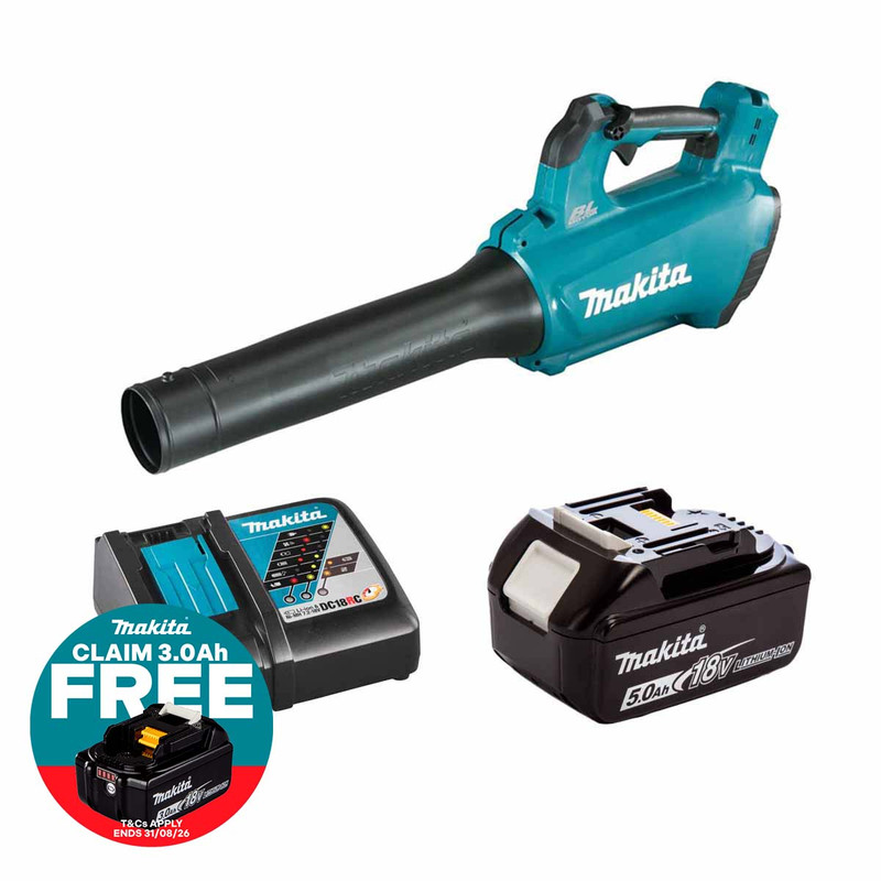 Makita DUB184Z 18V LXT Cordless Brushless Blower with 1x 5.0Ah Battery & Fast Charger