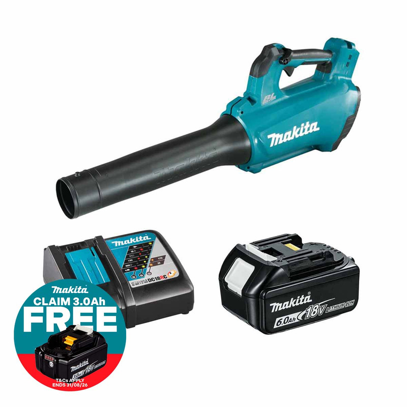Makita DUB184Z 18V LXT Cordless Brushless Blower with 1x 6.0Ah Battery & Fast Charger