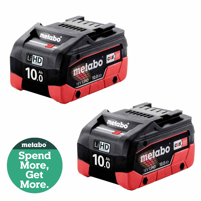 Metabo 18V 10.0Ah LiHD Battery Pack (Twin Pack) 625549000