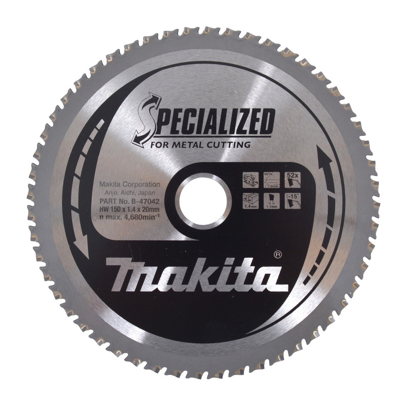 Makita B-47042 TCT Specialised Circular Saw Blade 150mm x 20mm x 52T