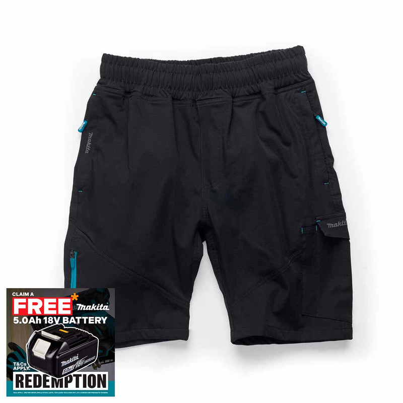 Makita MK302M Axis Stretch Shorts Black (Size 2XL)