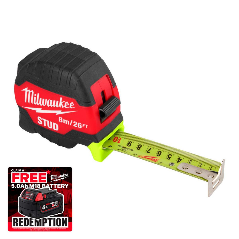Milwaukee 4932498766 Stud Gen 3 Tape Measure 8m/26ft