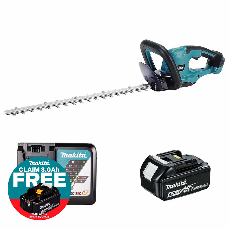 Makita DUH507Z 18V LXT Hedge Trimmer with 1x 6.0Ah Battery and Charger