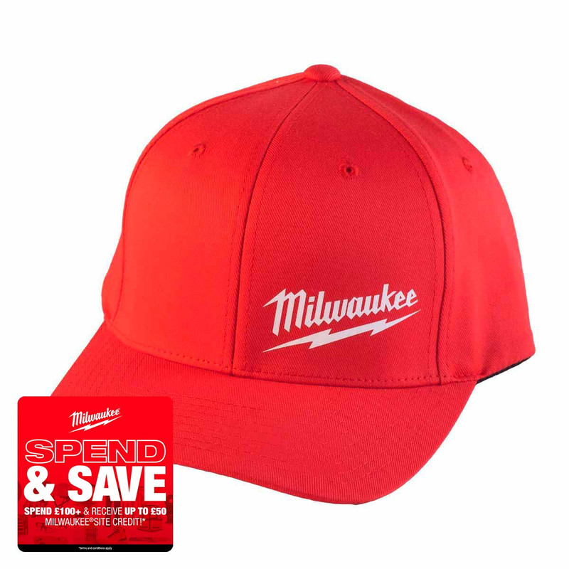 Milwaukee BCSRDSM Baseball Cap, Red (S / M)