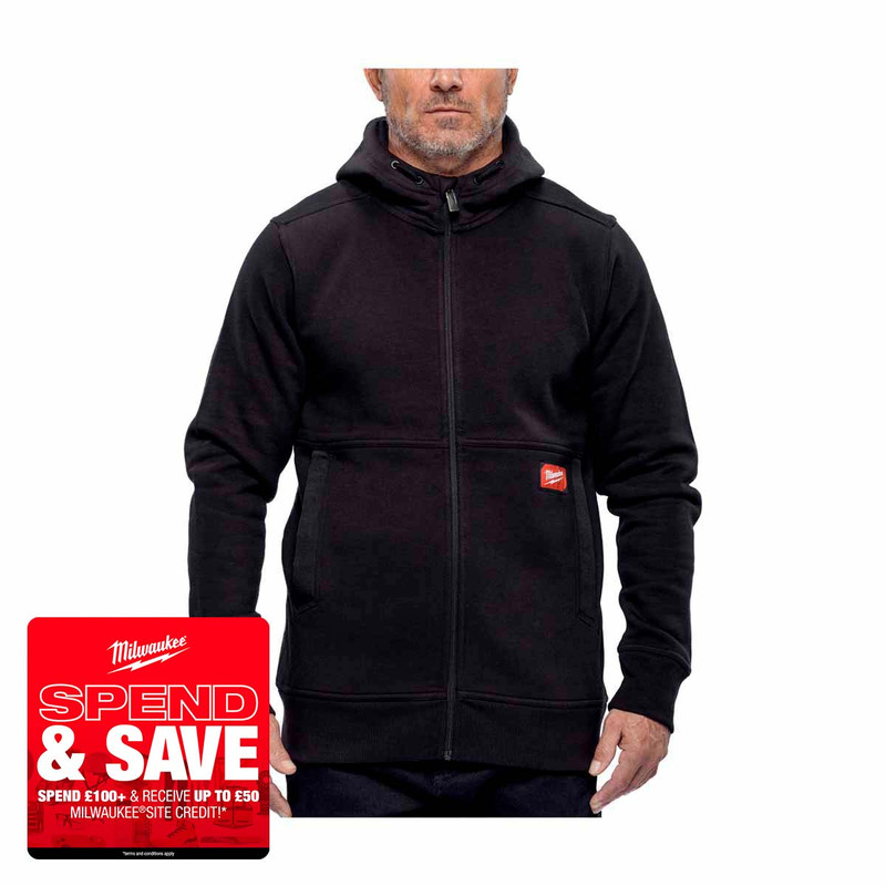 Milwaukee 4932499387 GRIDIRON™ Full-Zip Hoodie, Black (Size S)