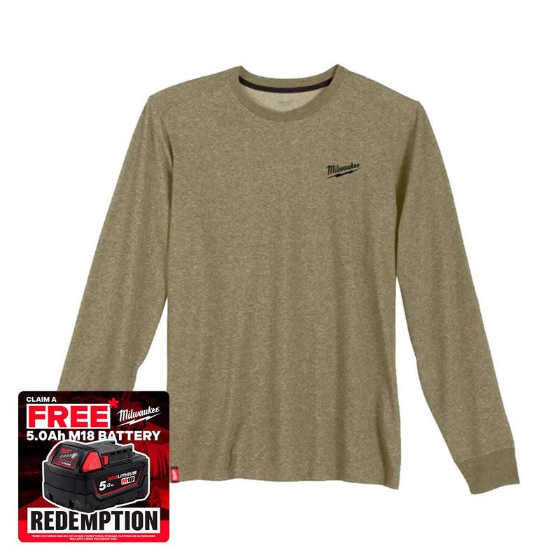 Milwaukee 4932492998 Long Sleeve T-Shirt, Green (Size S)