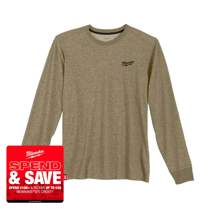 Milwaukee 4932492999 Long Sleeve T-Shirt, Green (Size M)