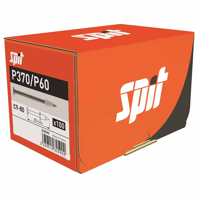 Spit Pulsa 032590 C9 80mm PAT Drive Pins for P370 (100 Pack)