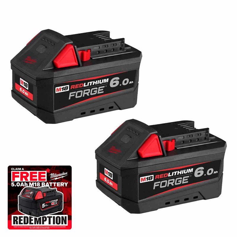 Milwaukee M18 FB6 18V FORGE™ 6.0 Ah Battery (Twin Pack)