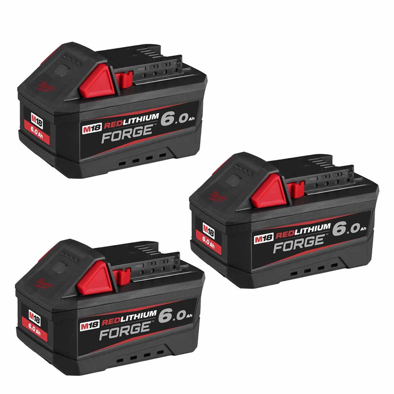 Milwaukee M18 FB6 18V FORGE™ 6.0 Ah Battery (3 Pack)