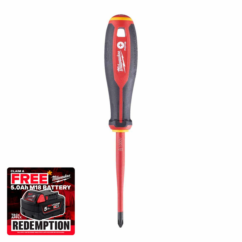 Milwaukee 4932464067 Tri-Lobe VDE Screwdriver PH2 x100