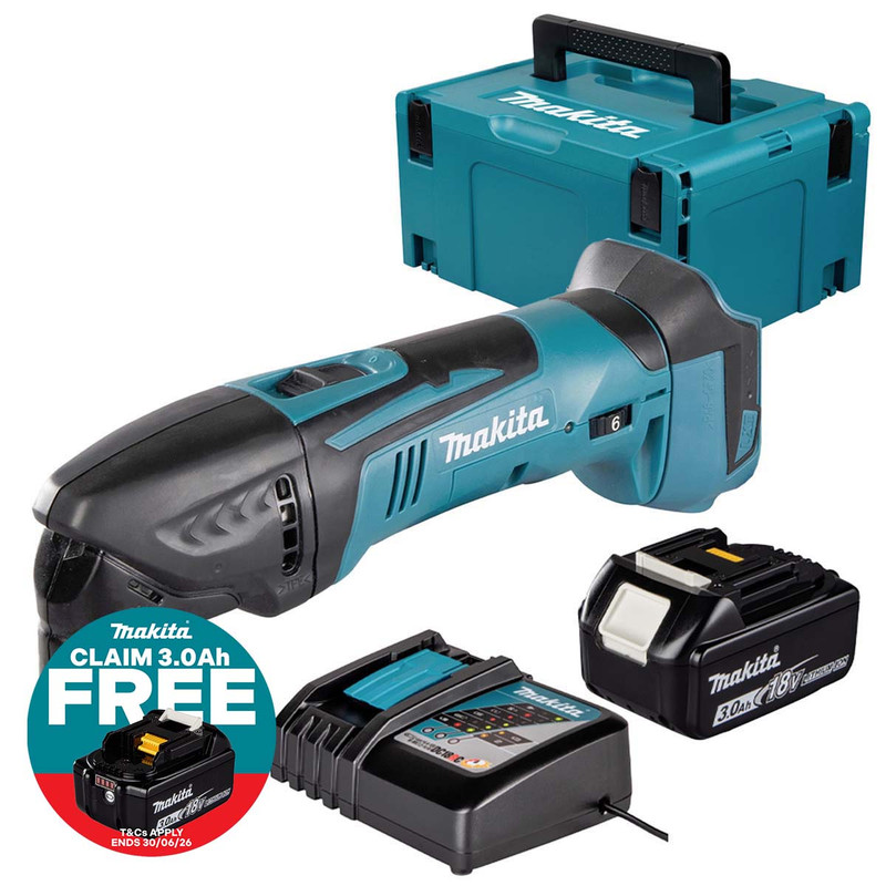 Makita DTM50Z 18V LXT Cordless Multi Tool with 1x 3.0Ah Battery, Charger and Makpac Carry Case