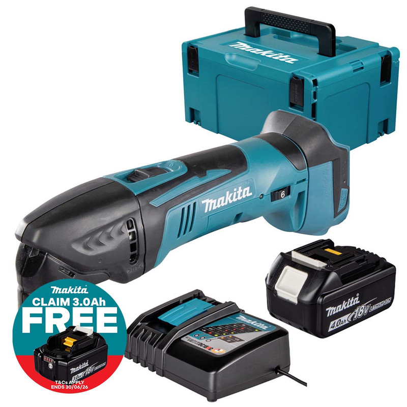 Makita DTM50Z 18V LXT Cordless Multi Tool with 1x 4.0Ah Battery, Charger and Makpac Carry Case