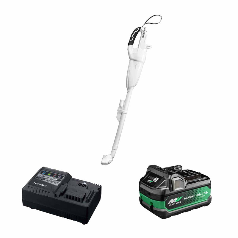 HiKOKI R36DA1X2 36V Brushless Vacuum Cleaner with 2.5Ah Battery & Rapid Charger