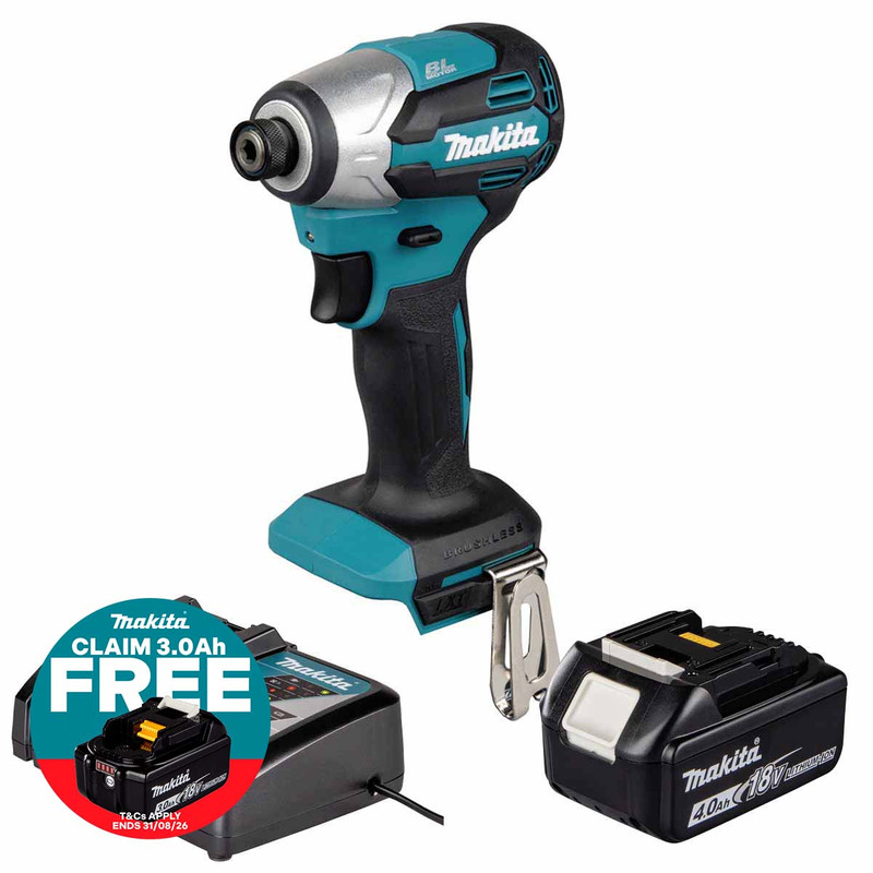 Makita DTD158Z 18V LXT Impact Driver with 1x 4.0Ah Battery, Charger and Makpac 3 Case