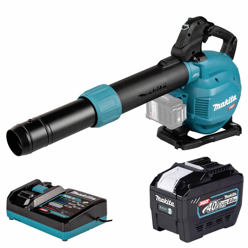 Makita UB003GZ 40V XGT Max Blower with 1x 8.0Ah Battery and Charger
