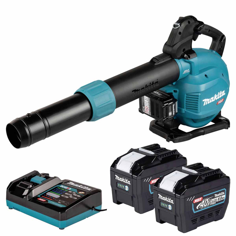 Makita UB003GZ 40V XGT Max Blower with 2x 8.0Ah Batteries and Charger