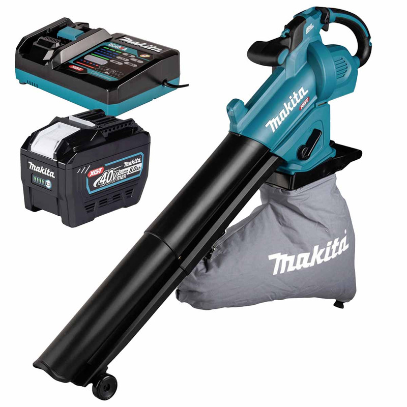 Makita UB005GZ 40V XGT Max Blower with 1x 5.0Ah Battery and Charger