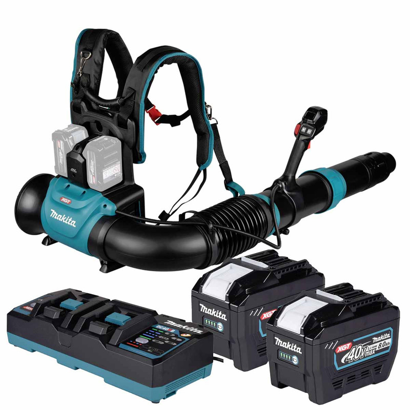 Makita UB004GZ 40V XGT Max Blower with 2x 8.0Ah Batteries and Charger