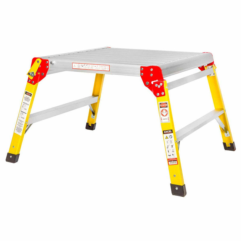 Excel 7521 Fibreglass Work Bench Platform Heavy Duty Folding Hop Up 600mm x 600mm
