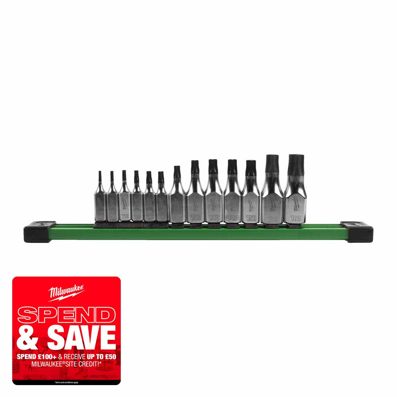 Milwaukee 4932500432 1/4" & 3/8'' Drive Torx Bit Socket Set (13 Pieces)