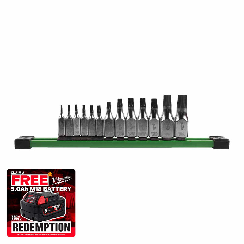 Milwaukee 4932500432 1/4" & 3/8'' Drive Torx Bit Socket Set (13 Pieces)