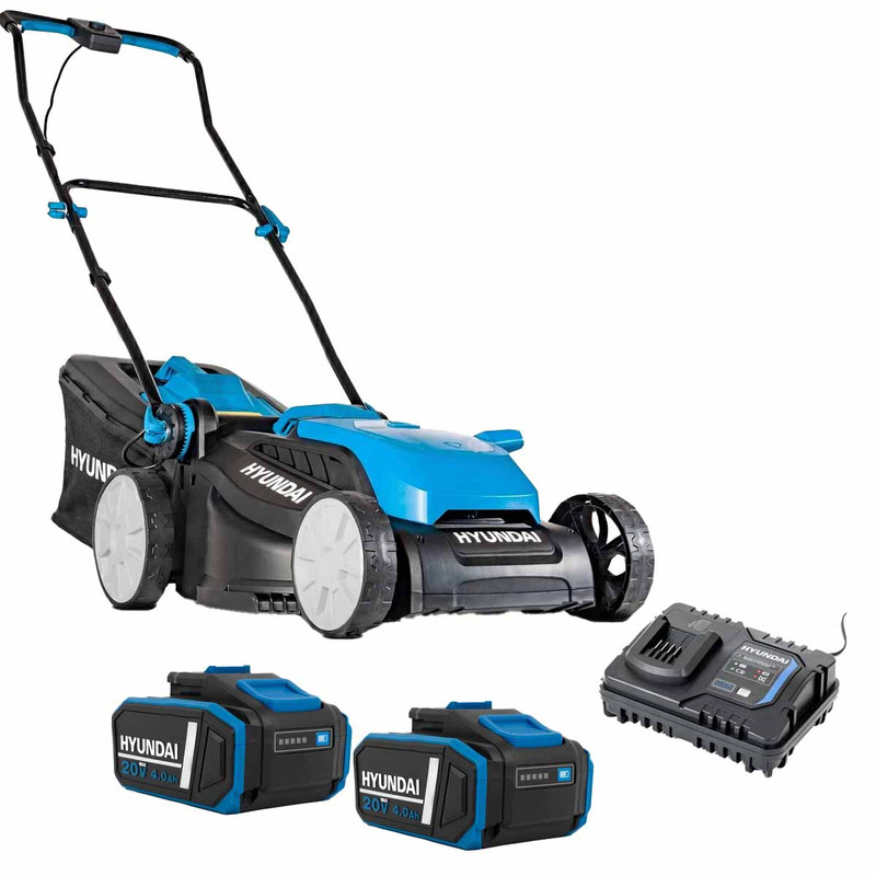 Hyundai HY40CLM38 2x 20V Brushless Cordless Lawnmower 38cm with 36L Bag