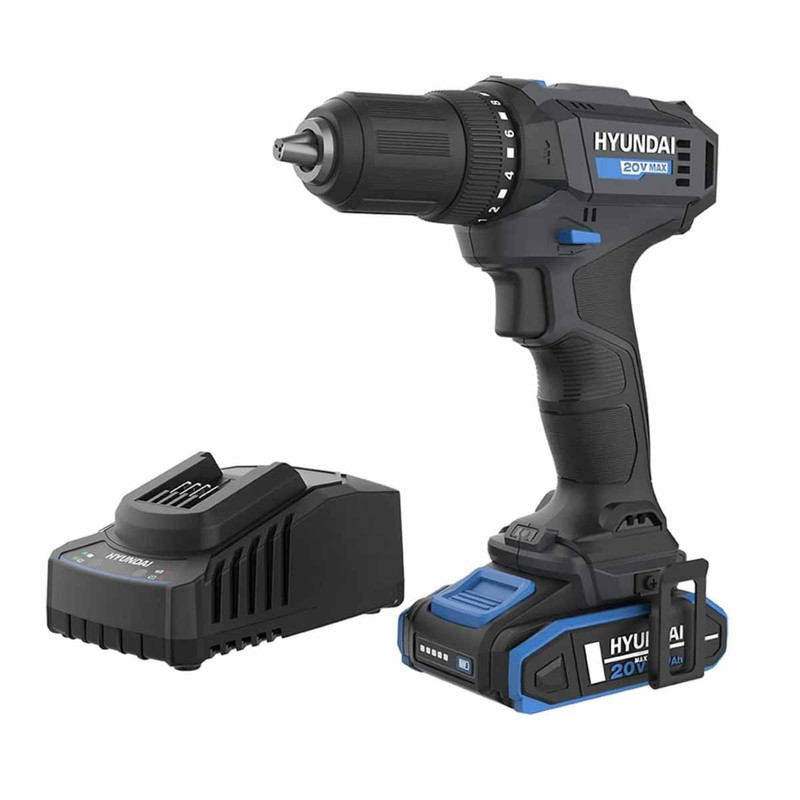 Hyundai DD20S-40TT-UK 20V Cordless Driver Drill 40Nm with 1x 2.0Ah Battery and Charger