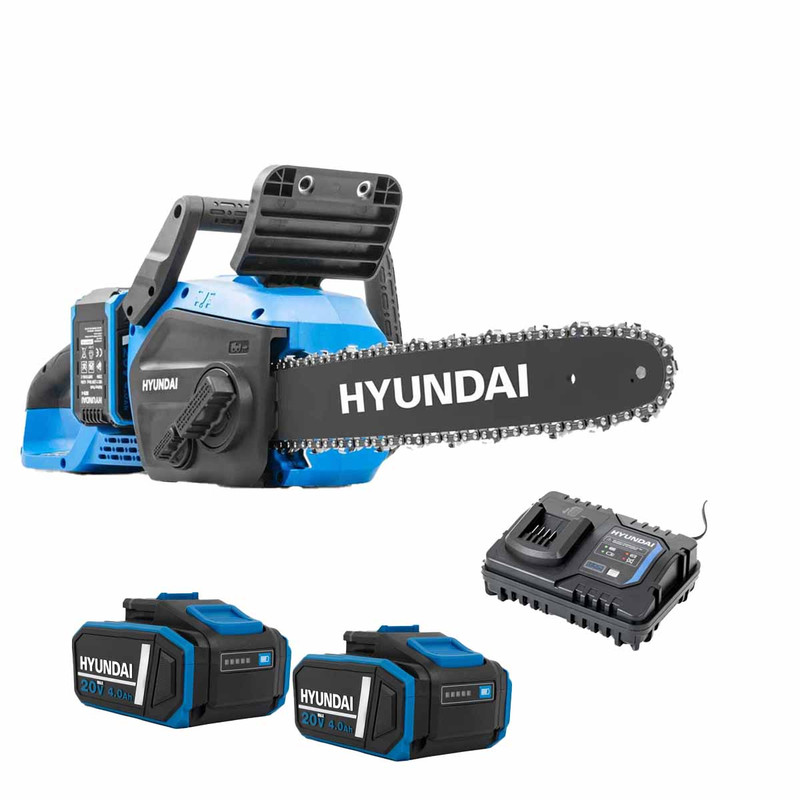 Hyundai HY40CCS350 2x20V 4Ah Brushless Cordless Chainsaw 350mm