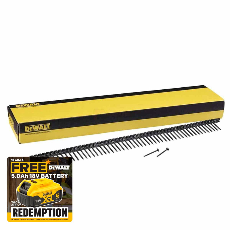 DeWalt DWF500038F 3.5 x 38mm Fine Thread Drywall Screws for Metal (Pack of 1000)