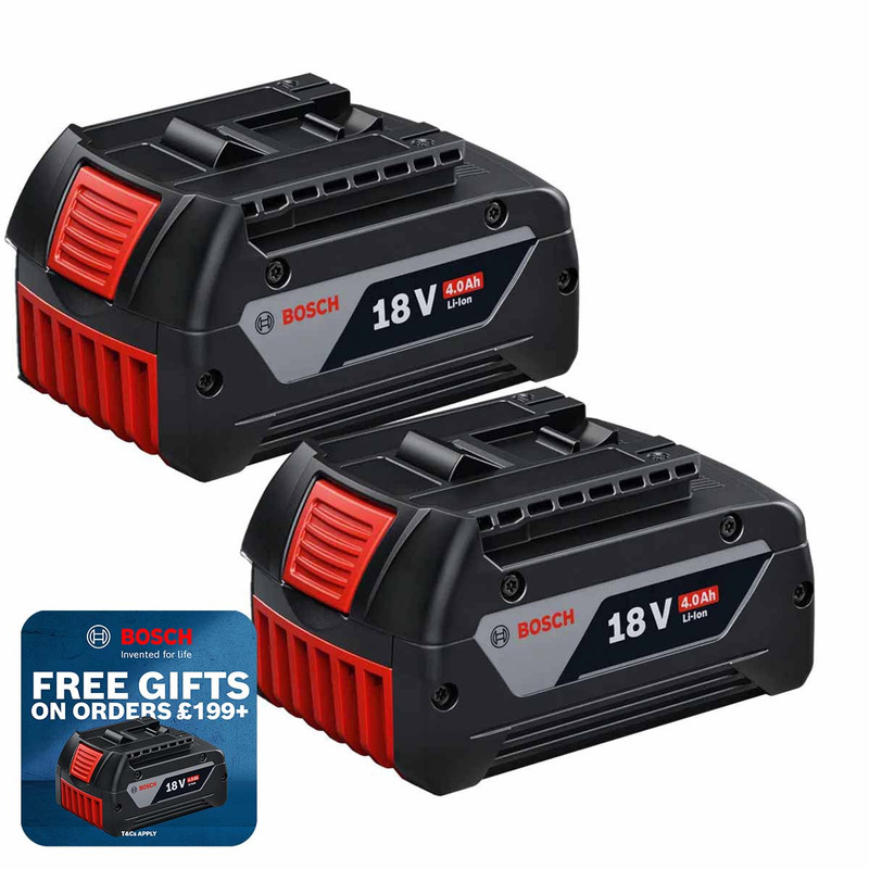 Bosch GBA18V 18V 4.0Ah Batteries (Twin Pack)