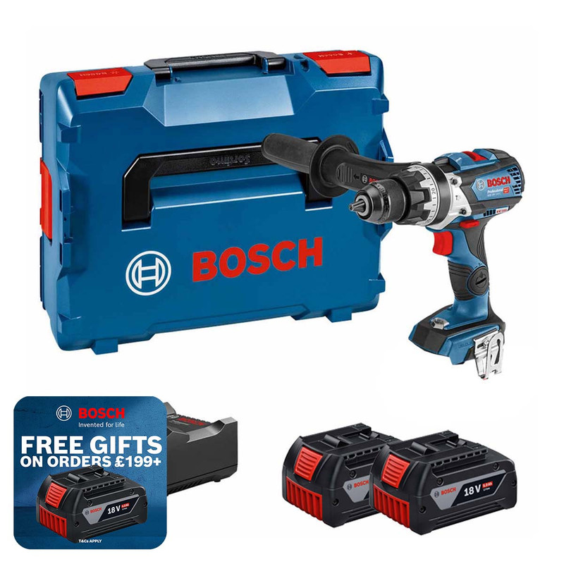 Bosch GSB 18V-110 C Combi Drill with 2x 18V 5.0 Ah Batteries
