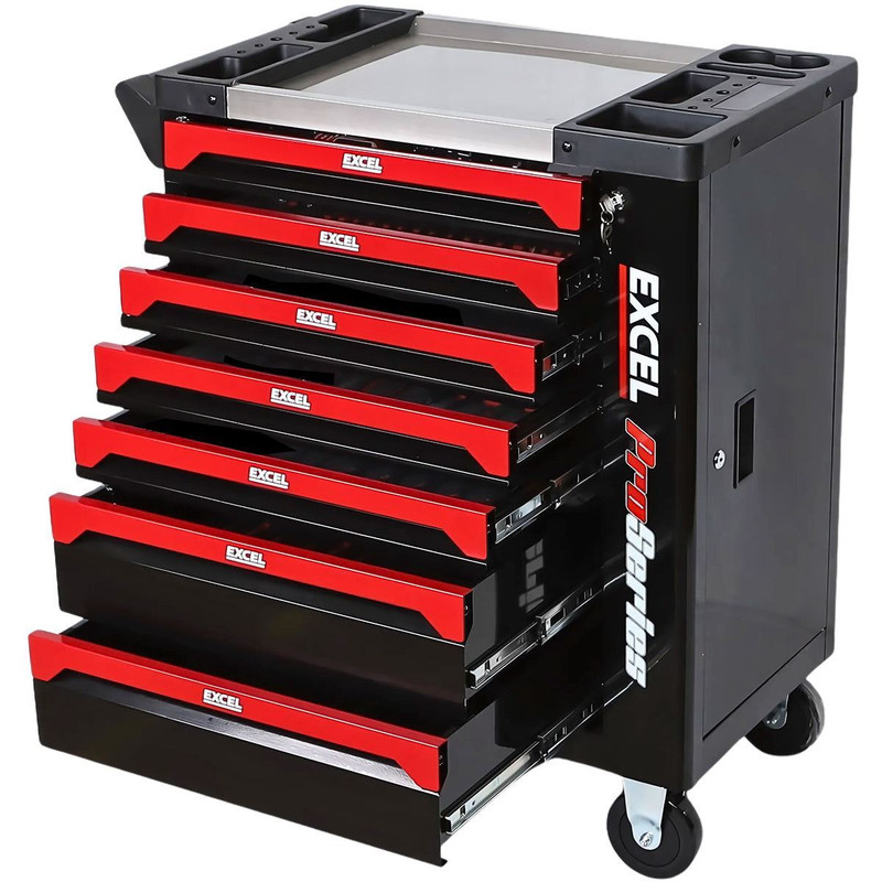 Excel 31634 7 Drawers Tool Chest Storage Roller Cabinet