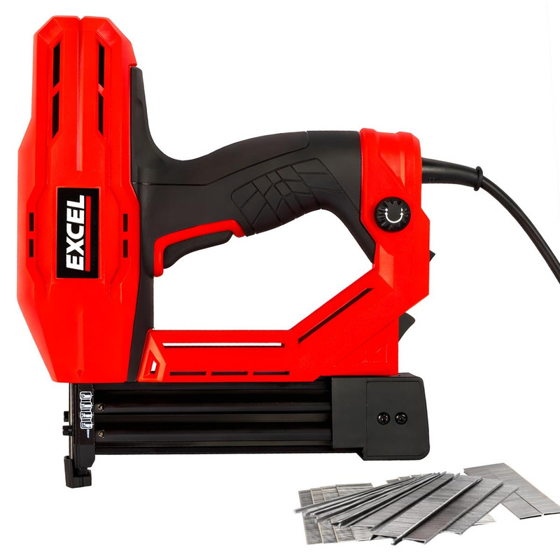 Excel 11061 2-in-1 Electric Stapler Nailer Gun 18G Heavy Duty 240V