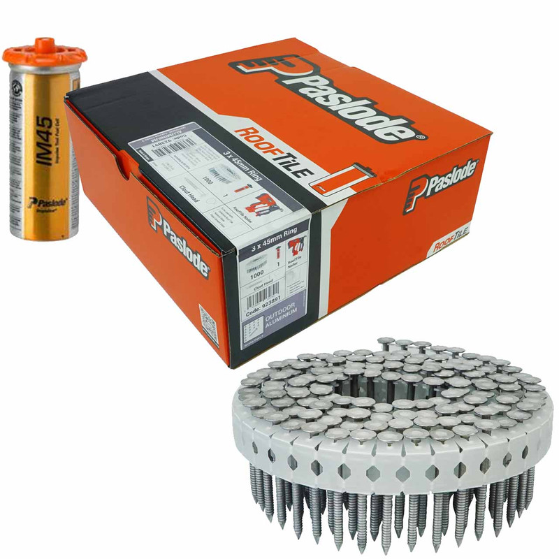Paslode 923891 45mm Aluminium Nail Fuel Pack (1000 Pack + 1 Fuel Cell)