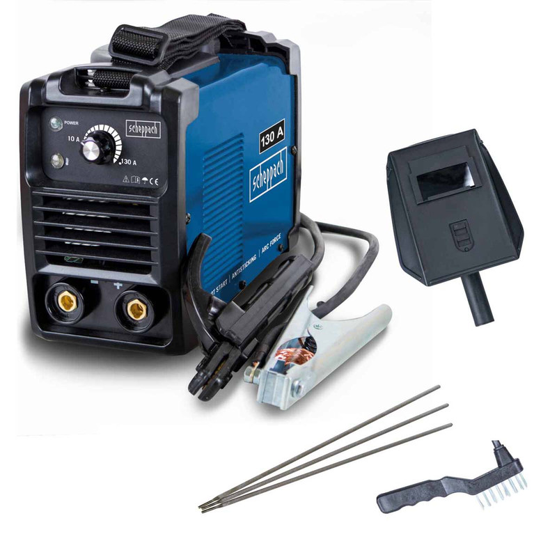 Scheppach WSE1000 Inverter Welding Machine 10-130 with Accessory Starter Kit