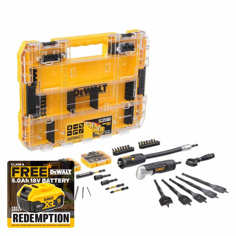 Dewalt DT70776 85 Piece Mix Bit Set With Right-Angle Attachment