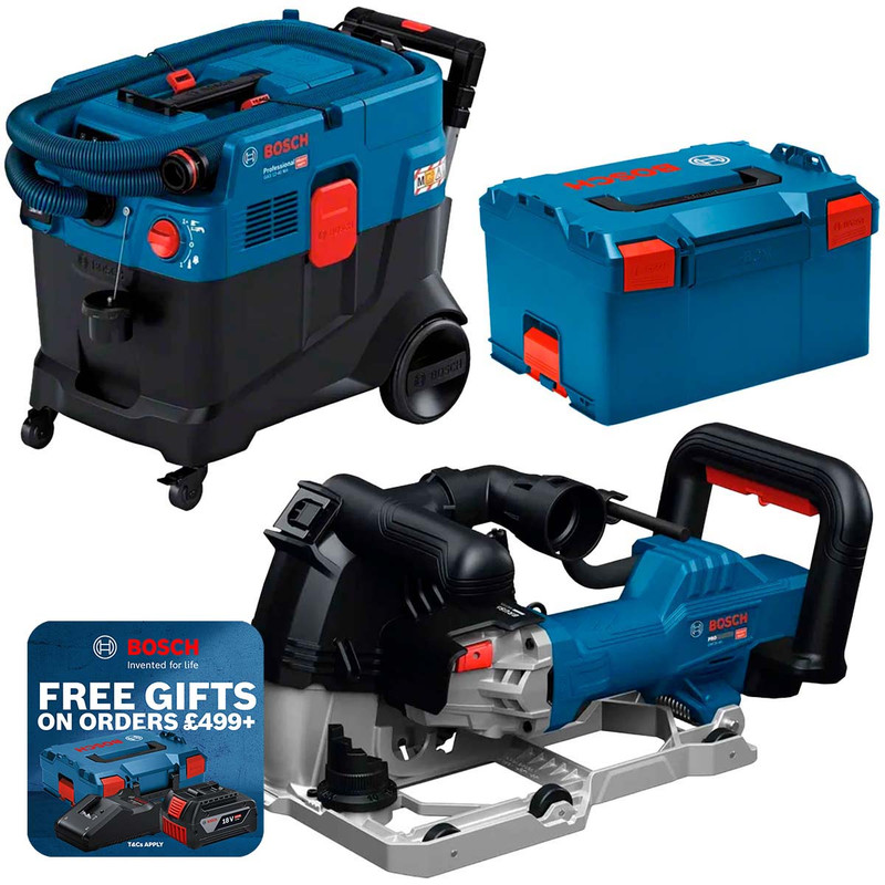 Bosch GNF20-40 Wall Chaser and GAS 12-40MA M-Class Extractor 240V