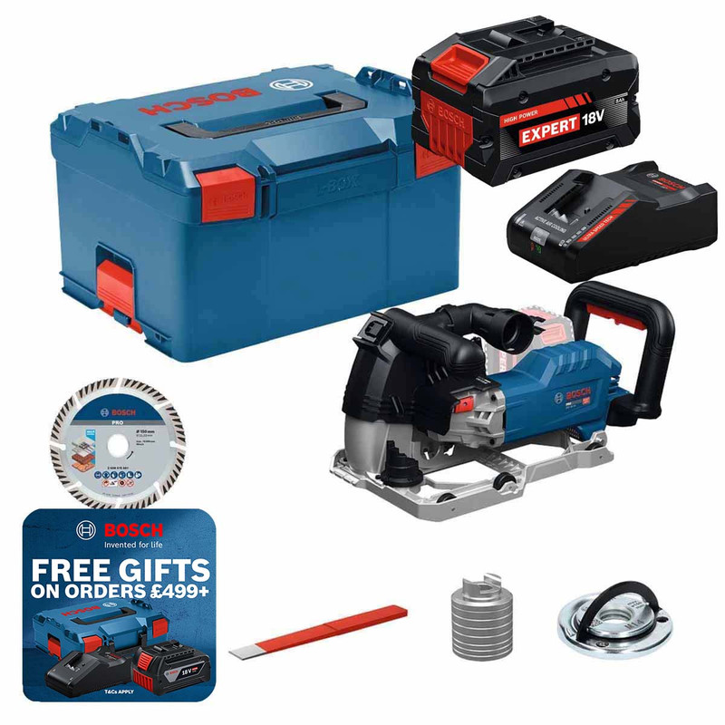 Bosch GNF18V-40 18V Wall Chaser with 1x 8.0Ah Battery, Charger and Case