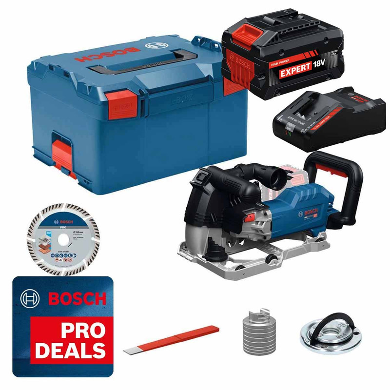 Bosch GNF18V-40 18V Wall Chaser with 1x 8.0Ah Battery, Charger and Case