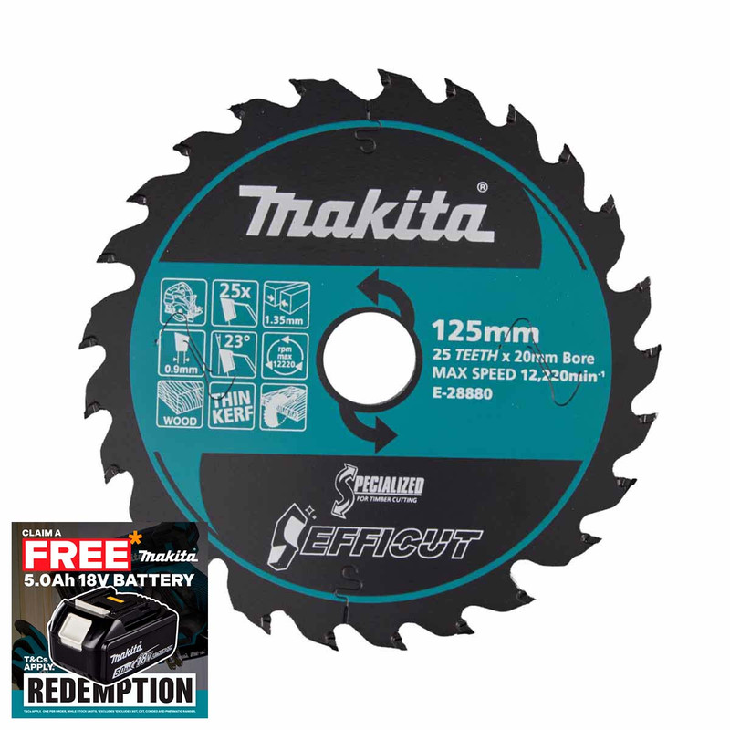 Makita E-28880 Efficut TCT Blade 125mm x 20mm 25T