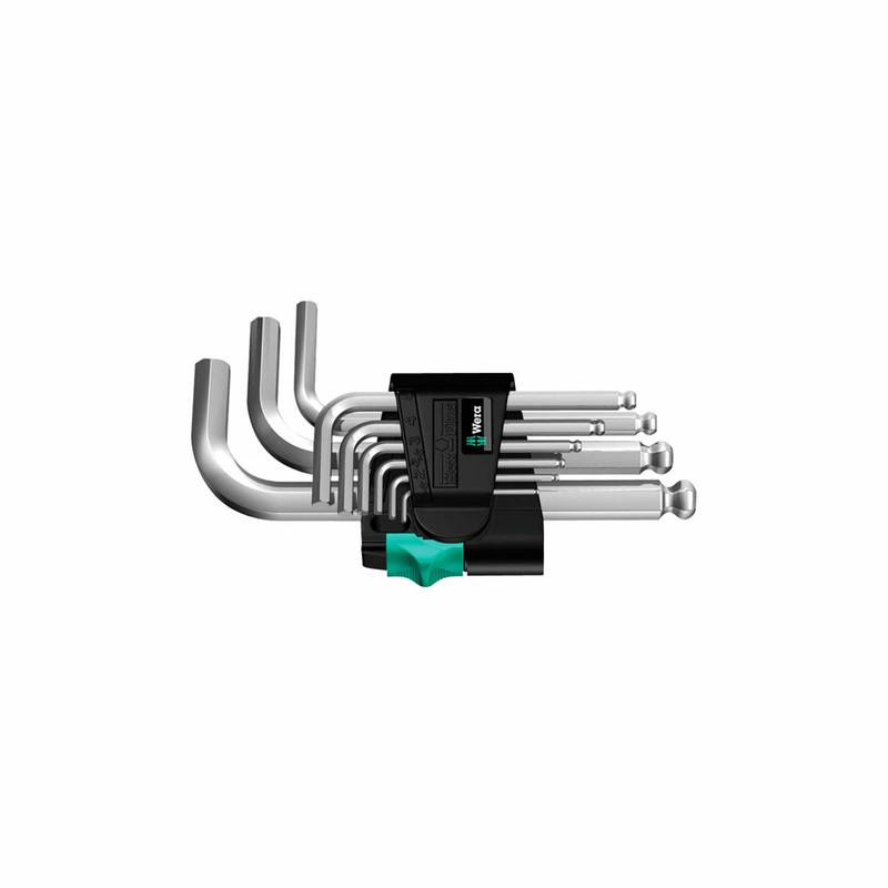 Wera 950PKS/9SMN Long Chrome Plated Hex Key Set 1.5-10 (9 Pieces)