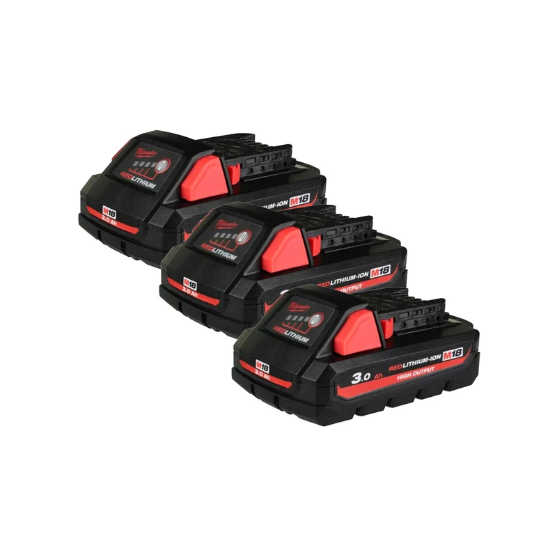 Milwaukee M18 HB3X3 18V 3.0Ah High Output Battery (3 Pack)