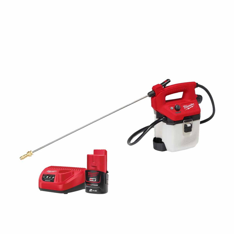Milwaukee M12 BHCS3L-201 12V Chemical Sprayer 3.7L with 1x 2.0Ah Battery and Charger