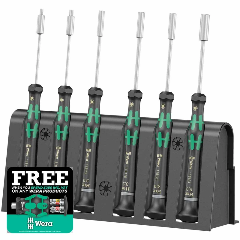 Wera 05118158001 2069/6 Screwdriver Set and Rack (6 Pieces)