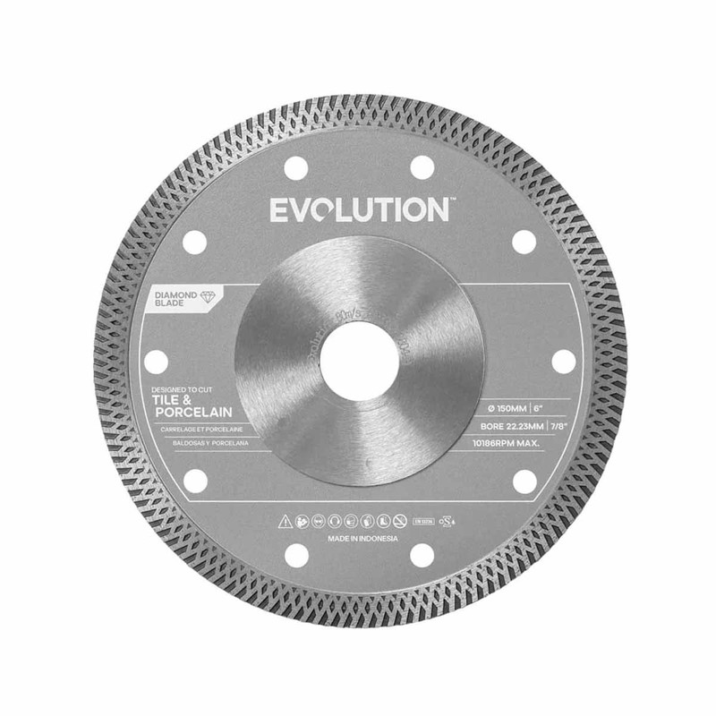 Evolution PCD150SEG-CS Porcelain & Tile Diamond Disc Cutter Blade 150mm x 22.2mm