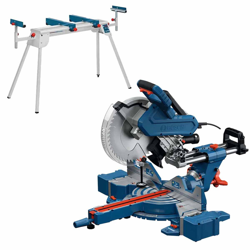 Bosch GCM 340-305 D 305mm 1800W Double-Bevel Sliding Mitre Saw 240V with GTA 2600 Stand