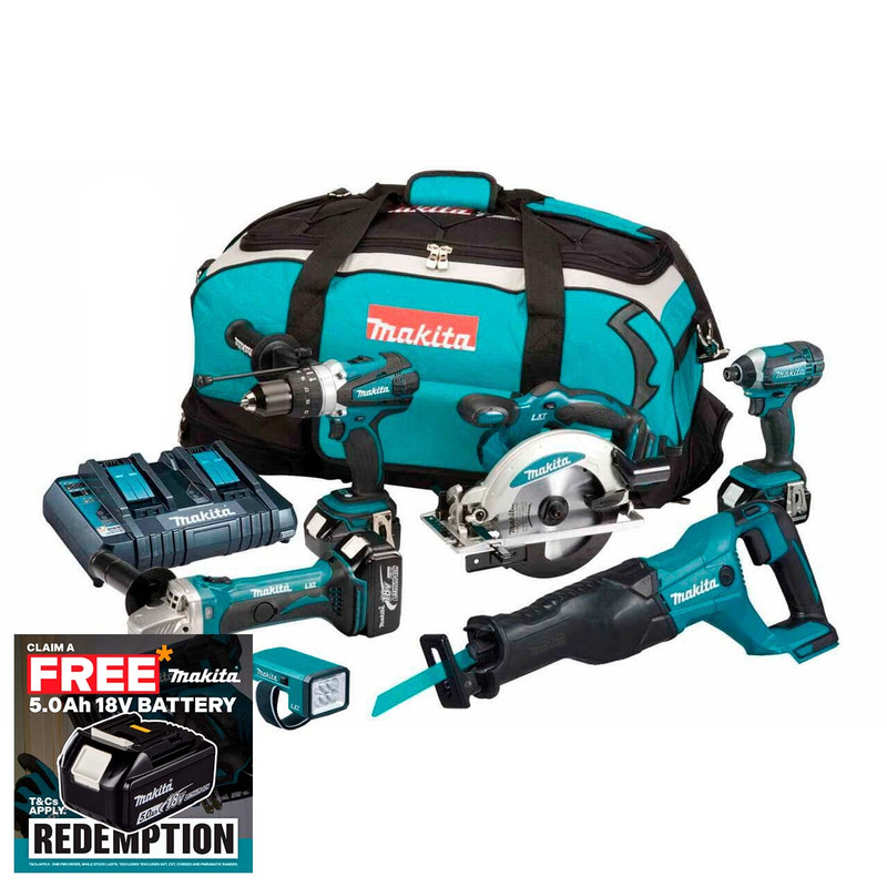 Makita DLX6044PT 6 Piece 18v Combo Kit LXT | Toolden